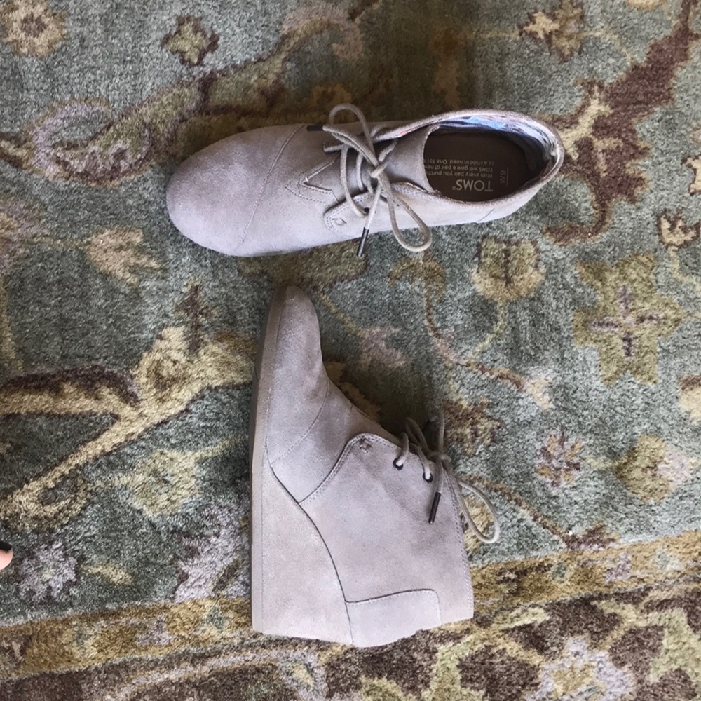 Toms wedge heels, size 9.